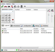 PhonerLite screenshot